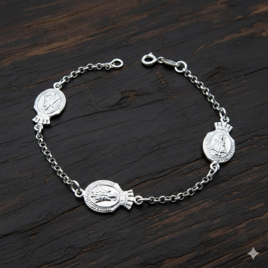 Pulsera Virgen de Covadonga tres motivos