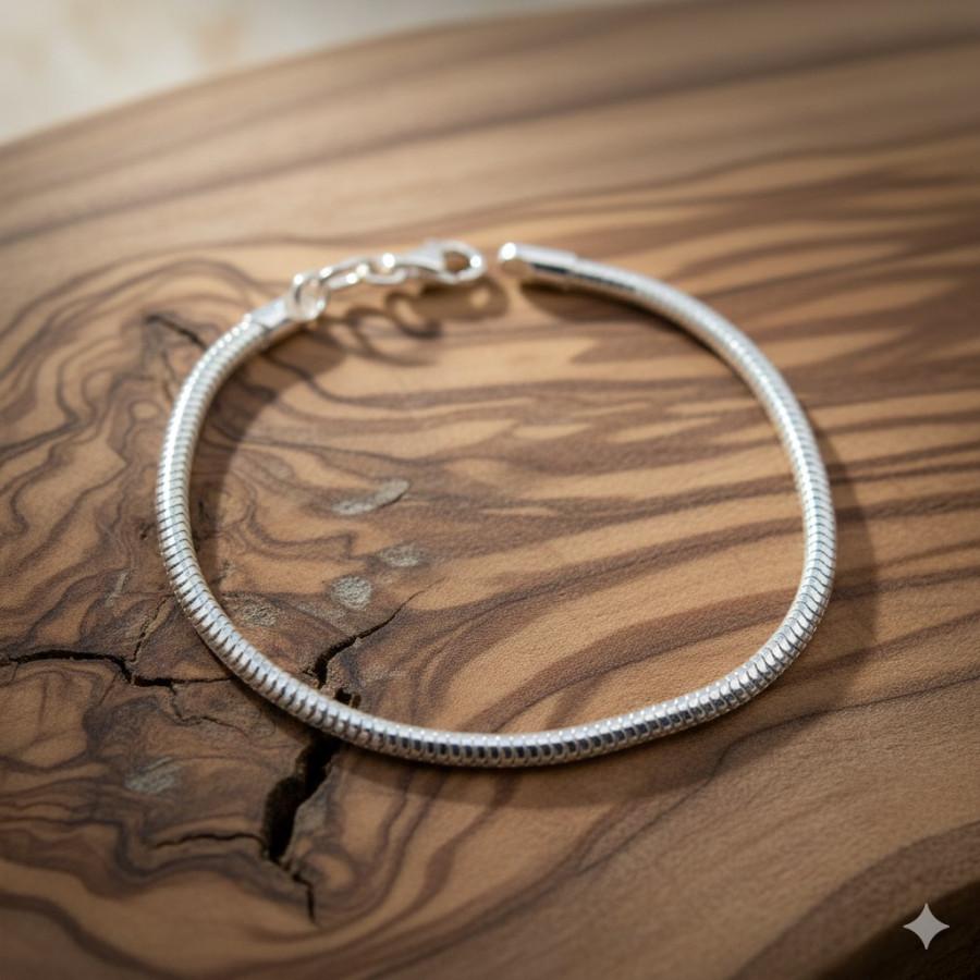 Pulsera Cola de Ratón hueca de 3mm