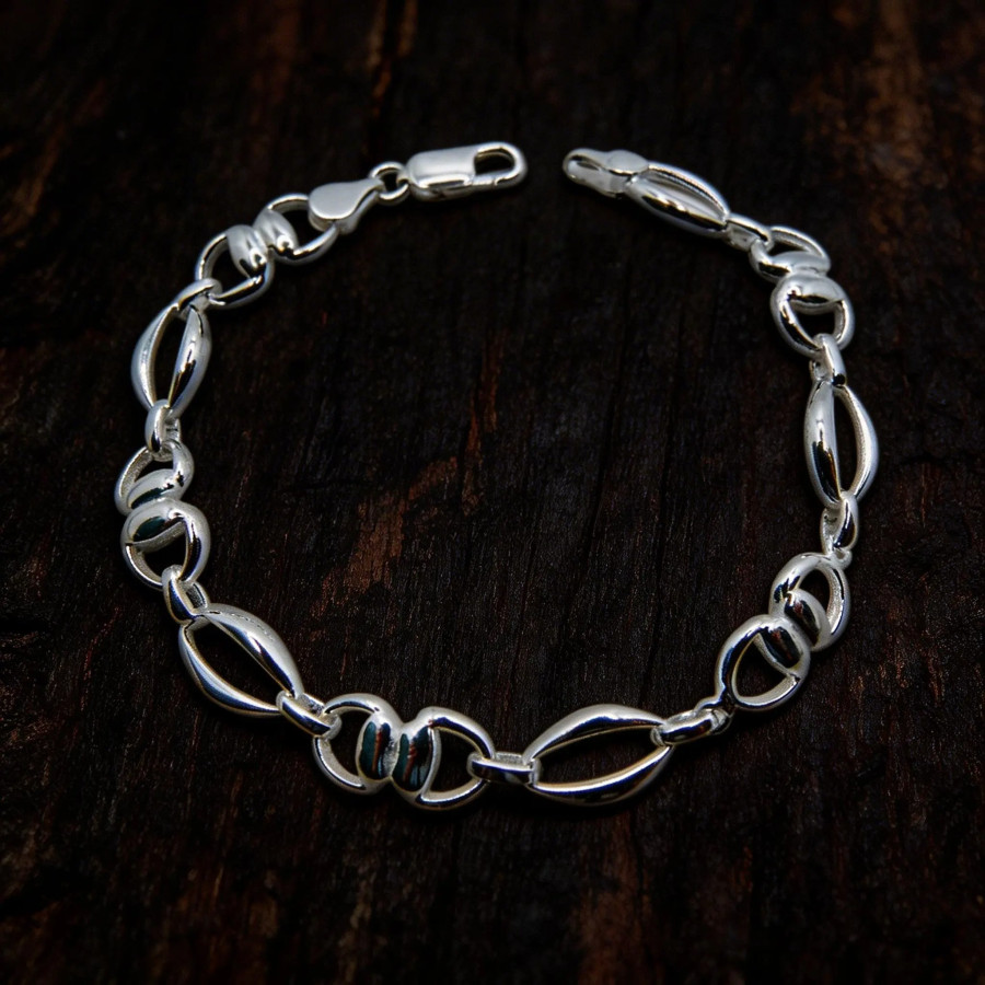 Pulsera Señora combinada (eslabón 8mm x 16mm)