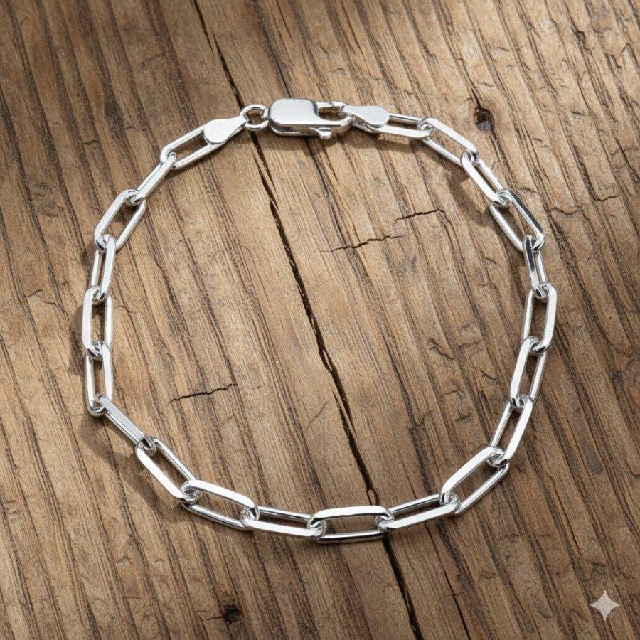 Pulsera cadena Forzada alargada 4mm de ancho