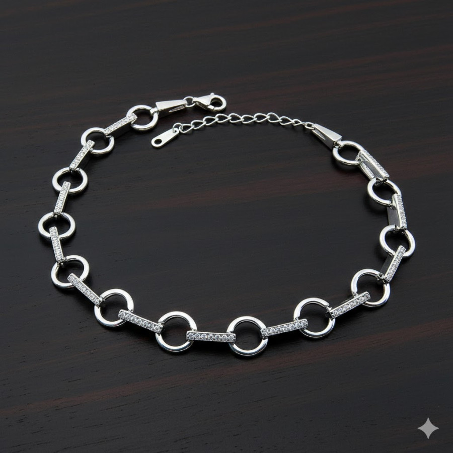 Pulsera con piedras rodiada