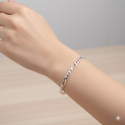 Pulsera Fígaro 3x1 de 4mm