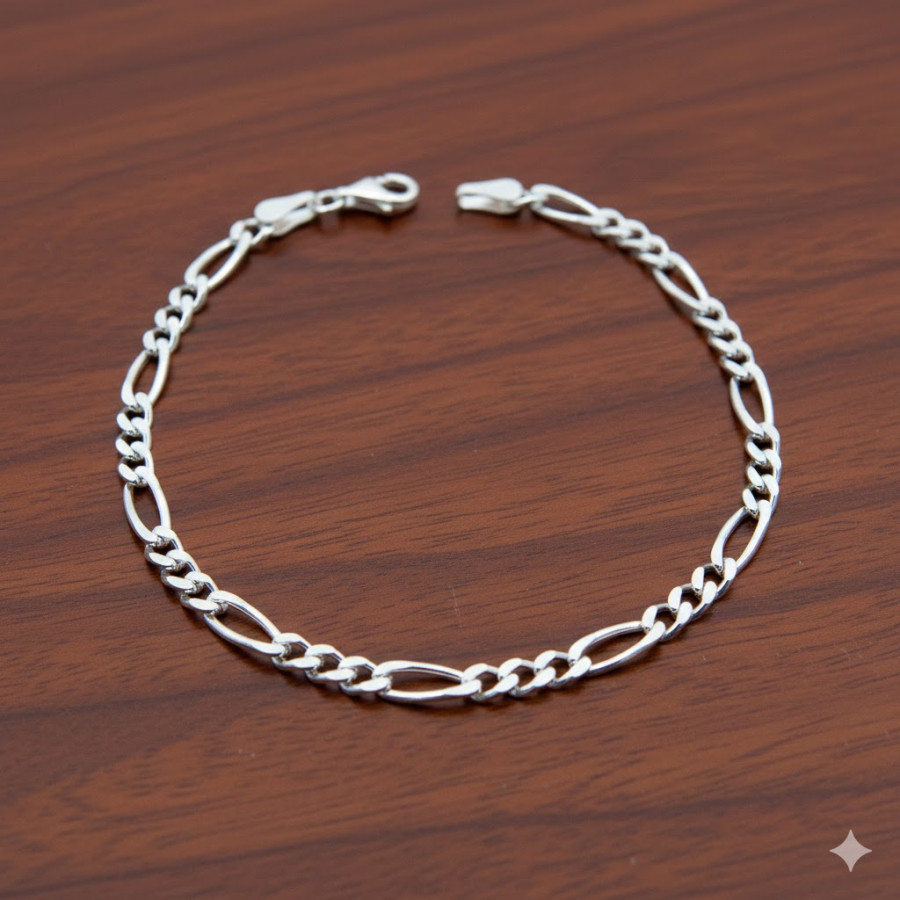 Pulsera Fígaro 3x1 de 4mm