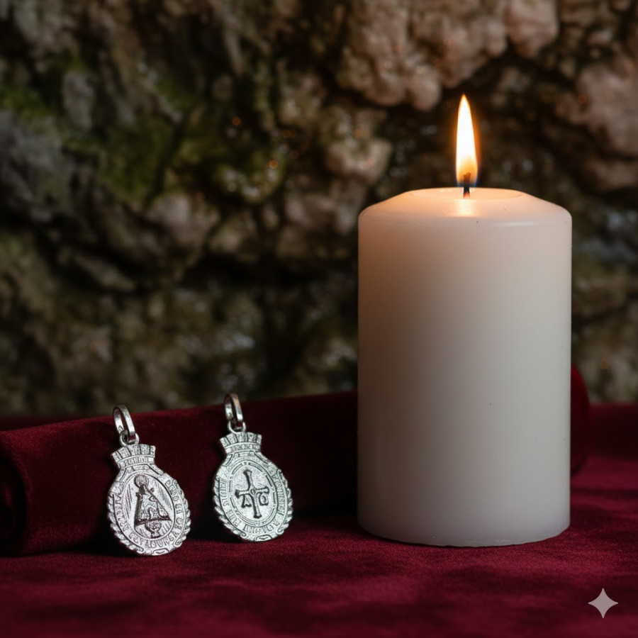 Colgante escapulario Virgen de Covadonga 20mm