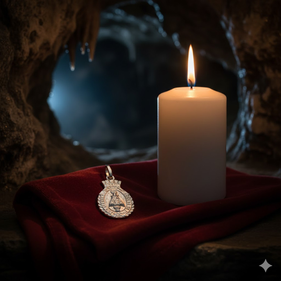 Colgante escapulario Virgen de Covadonga 24mm