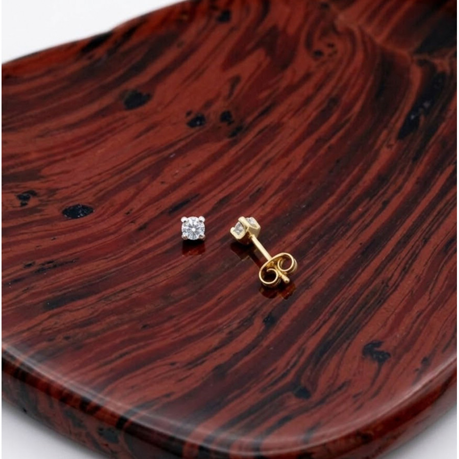 P. Pendientes Garra 4 bolas C/Cz. 3mm