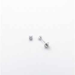 P. Pendientes Garra 4 bolas C/Cz. 3mm