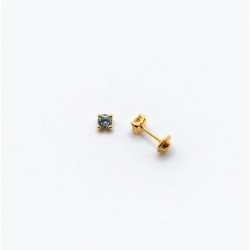 P. Pendientes Garra 4 bolas C/Cz. 4mm