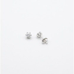 P. Pendientes Garra 6 bolas C/Cz. 4mm