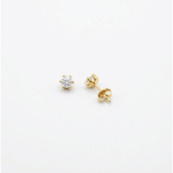 P. Pendientes Garra 6 bolas C/Cz. 4mm