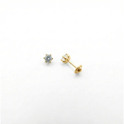 P. Pendientes Garra 6 bolas C/Cz. 4mm