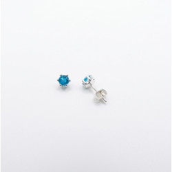 P. Pendientes Garra 6 bolas C/Cz. 4mm