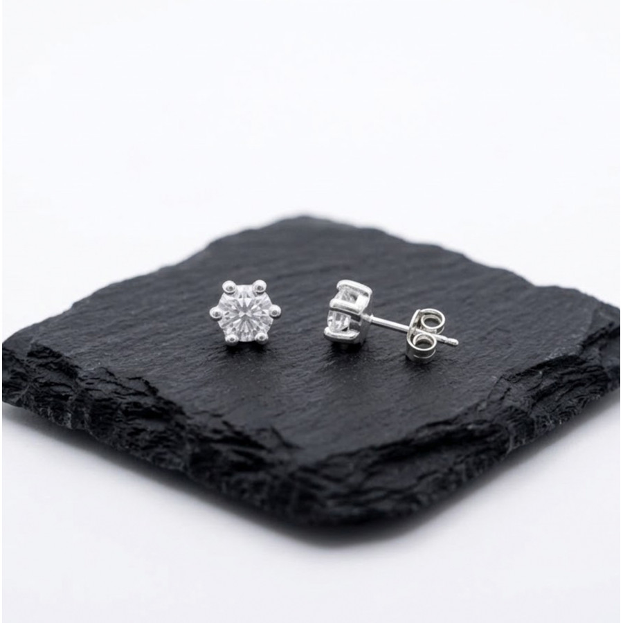 P. Pendientes Garra 6 bolas C/Cz. 5mm