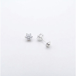 P. Pendientes Garra 6 bolas C/Cz. 5mm