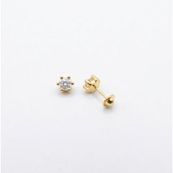 P. Pendientes Garra 6 bolas C/Cz. 5mm