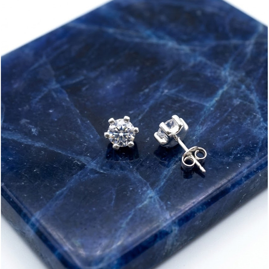 P. Pendientes Garra 6 bolas C/Cz. 6mm