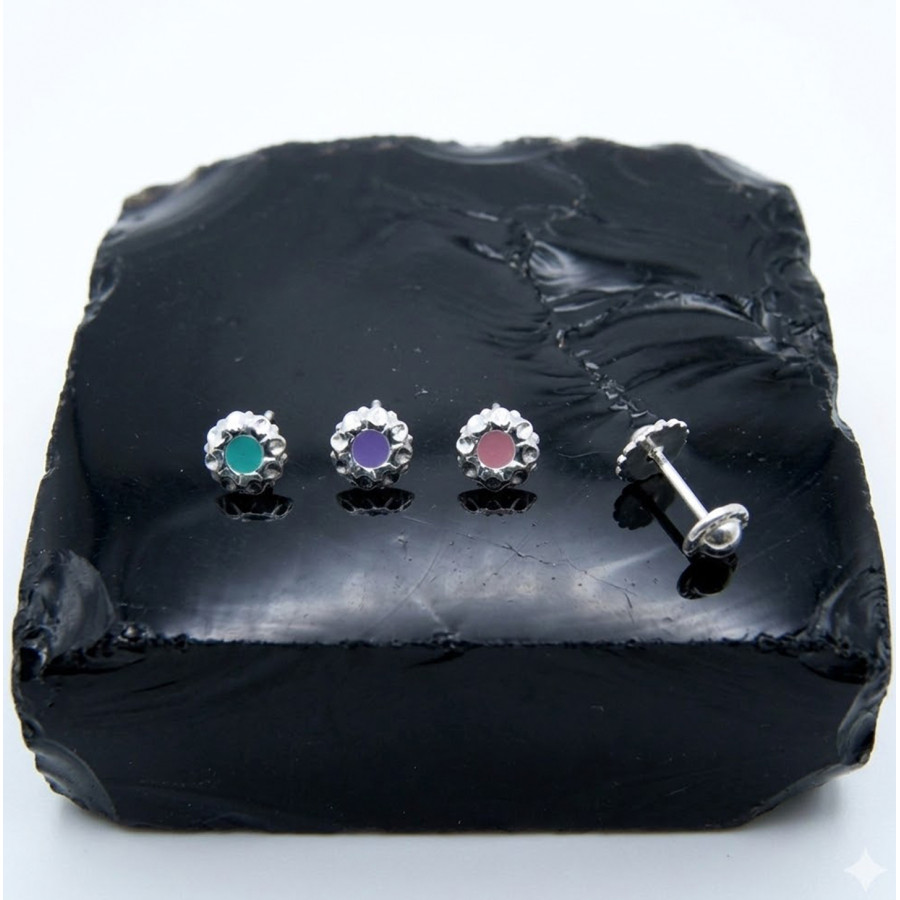 P. Pendientes Flor de 6mm