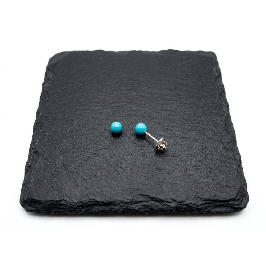 P. Pendientes Turquesas de 4mm