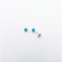 P. Pendientes Turquesas de 4mm