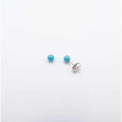 P. Pendientes Turquesas de 4mm