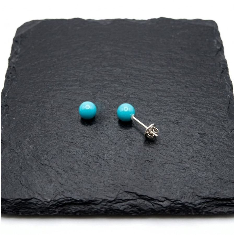 P. Pendientes Turquesas de 6mm