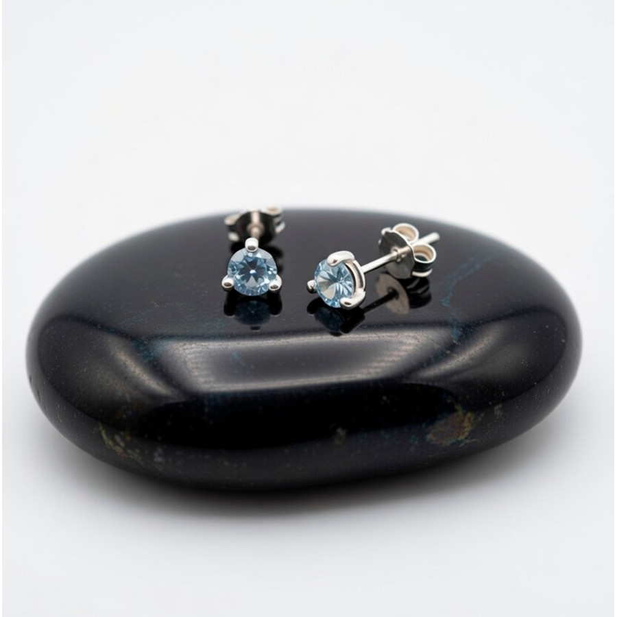 P. Pendientes Garra 3 bolas con C/Cz. de 5mm