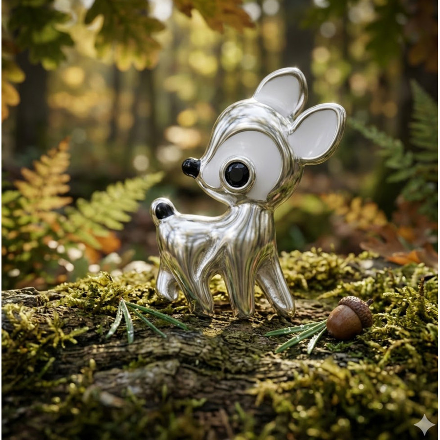 P. Pendientes Cervatillo esmaltado 10mm de alto