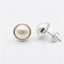P. Pendientes 1/2 Perla 10mm con Bocel