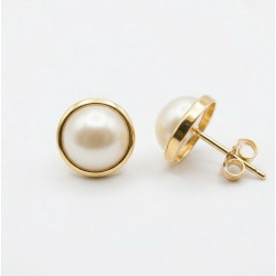 P. Pendientes 1/2 Perla 10mm con Bocel