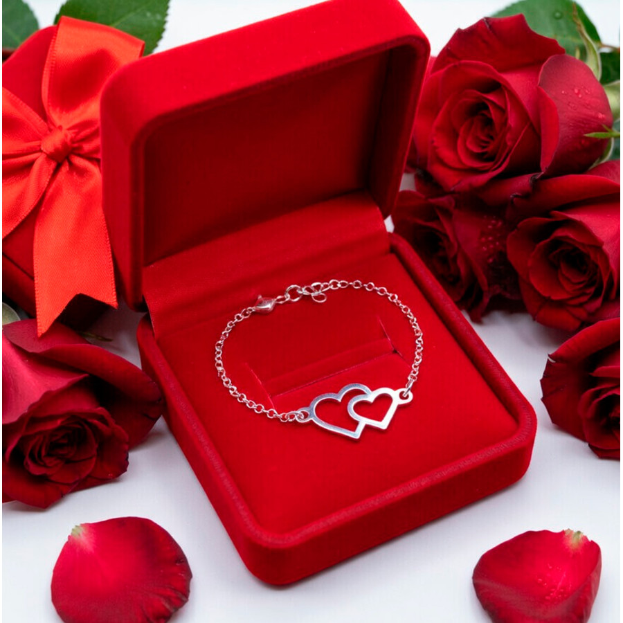 Pulsera Doble Corazón