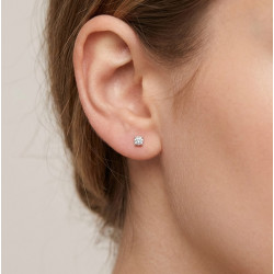 P. Pendientes garra 4 bolas C/Cz 2,5mm