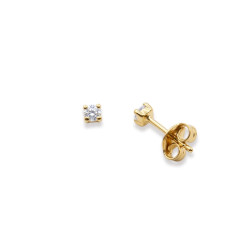 P. Pendientes garra 4 bolas C/Cz 2,5mm