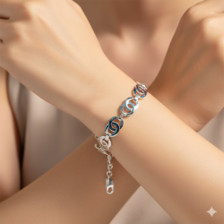 Pulsera doble aro plano