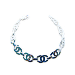 Pulsera doble aro plano