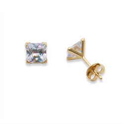 P. Pendientes Cz 6x6mm