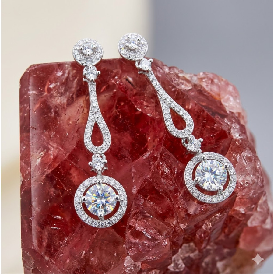 P. Pendientes Largos Rodiados