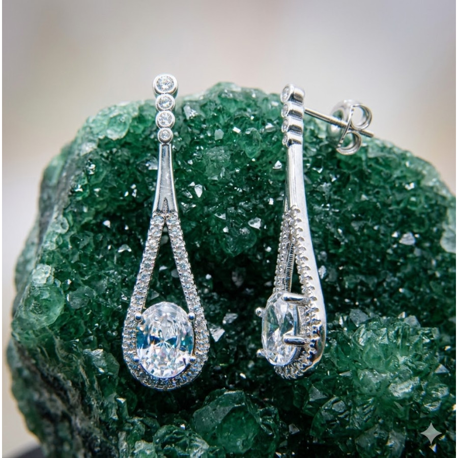 P. Pendientes Largos Rodiados