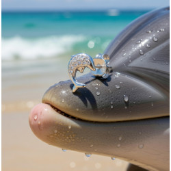 P. Pendientes Delfín Rodiados