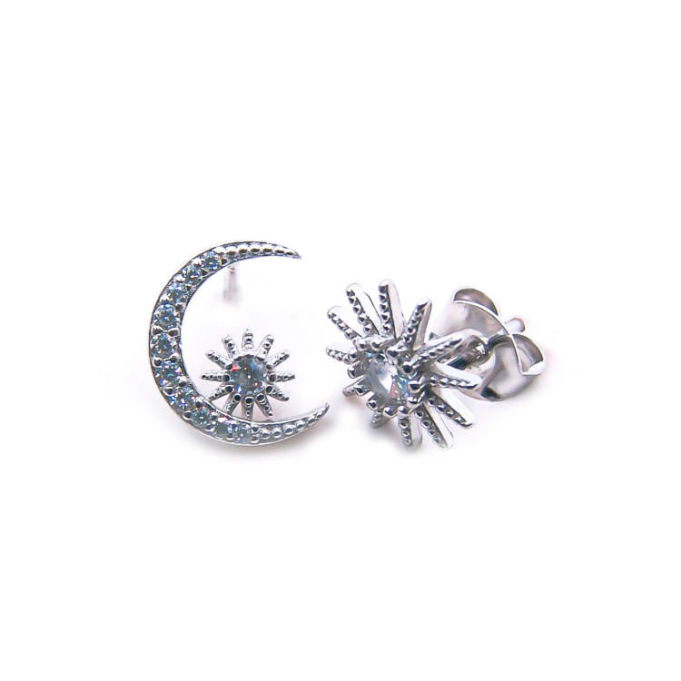 P. Pendientes Luna y Sol Rodiados