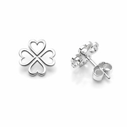 P. Pendientes Trébol Calado de 9mm