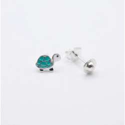 Pendientes tortugas esmaltada de 7mm
