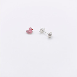 Pendientes patos esmaltada de 7mm