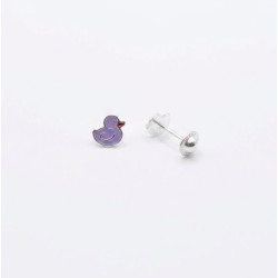 Pendientes patos esmaltada de 7mm