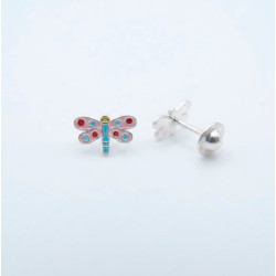 Pendientes liberula esmaltada de 7mm
