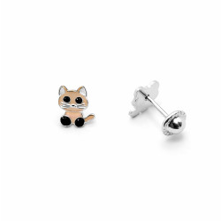 Colgante gato esmaltado de 7mm