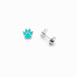 pendiente huella gato 7mm