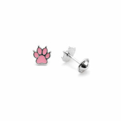pendiente huella gato 7mm