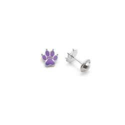 pendiente huella gato 7mm