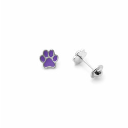 Pendientes huella de perro de 7mm