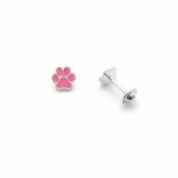 Pendientes huella de perro de 7mm